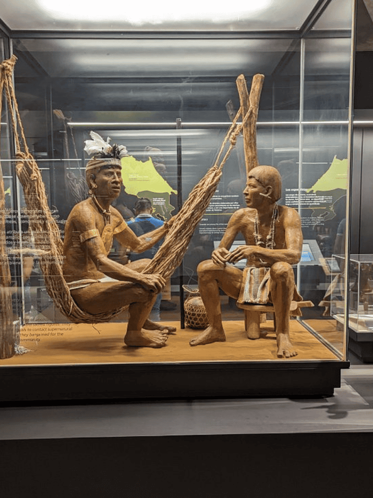 Ancient indigenous carvings showcasing traditional village life and storytelling.