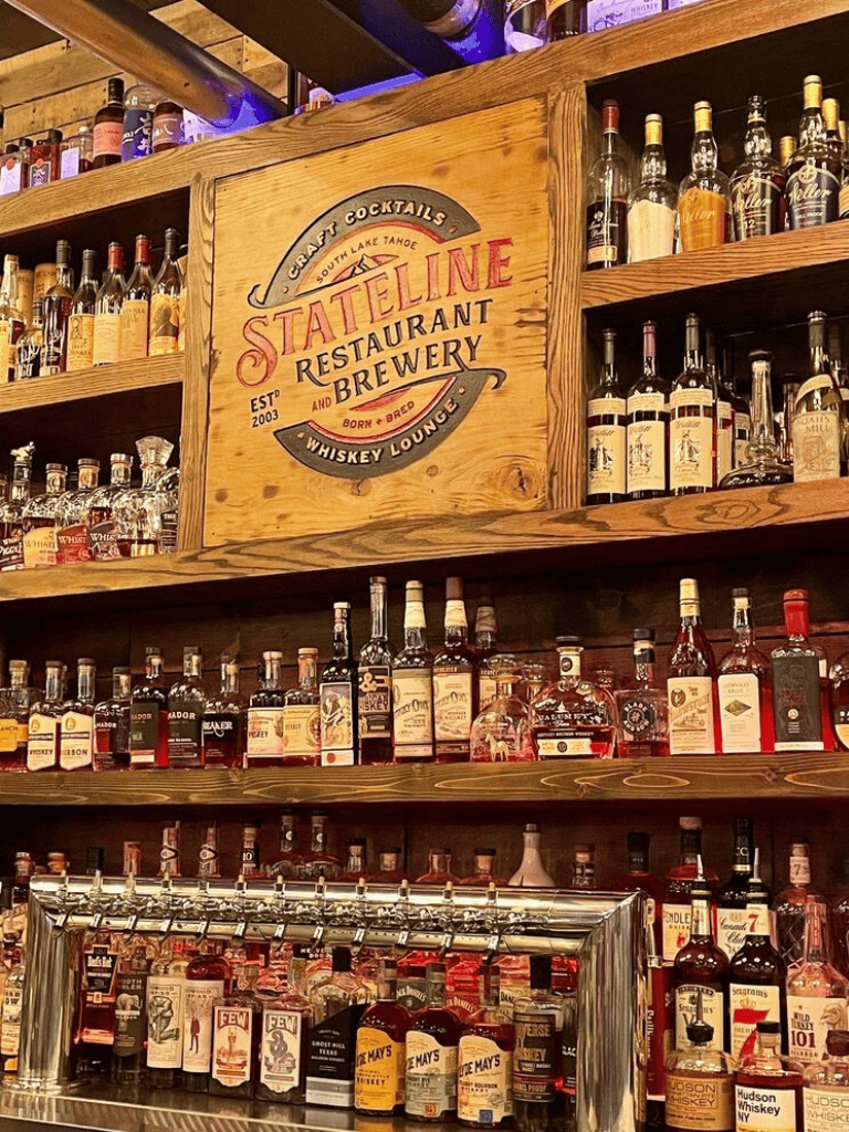 Craft cocktails, whiskey, and beer at Stateline Restaurant and Brewery in South Lake Tahoe.