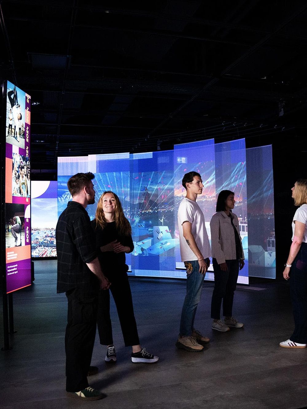 Innovative digital experience at Quest For Directions with interactive screens and engaging exhibits.