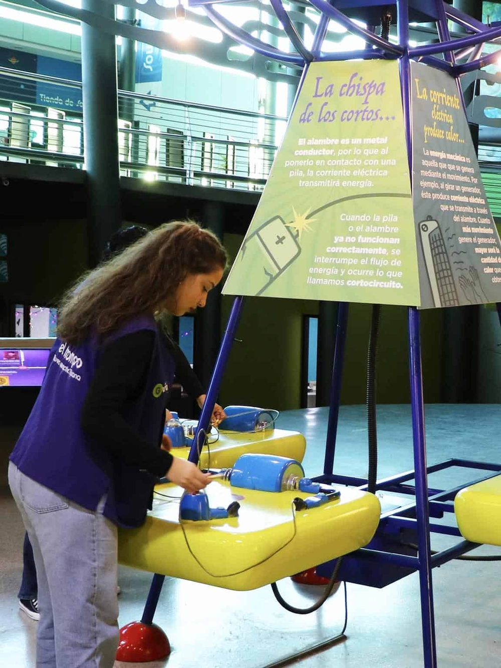 1. Interactive science exhibit demonstrating electricity and circuits at QuestForDirections.