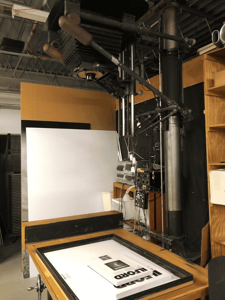 Camera-equipped motion control rig for advanced photography and filming techniques.