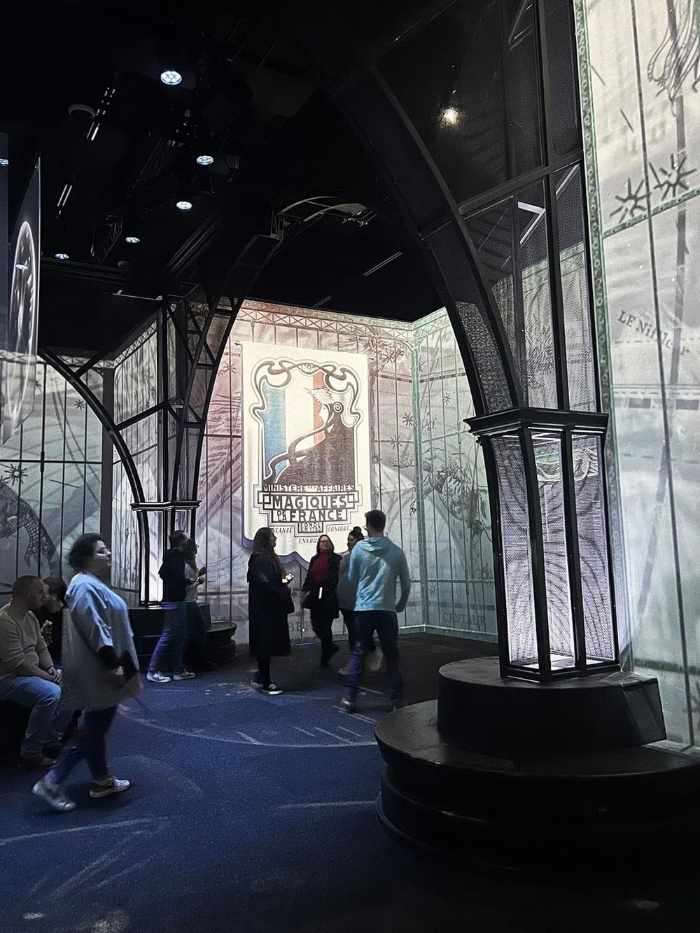 Vibrant museum exhibit with digital screens showcasing Quest for Directions, enhancing educational engagement.