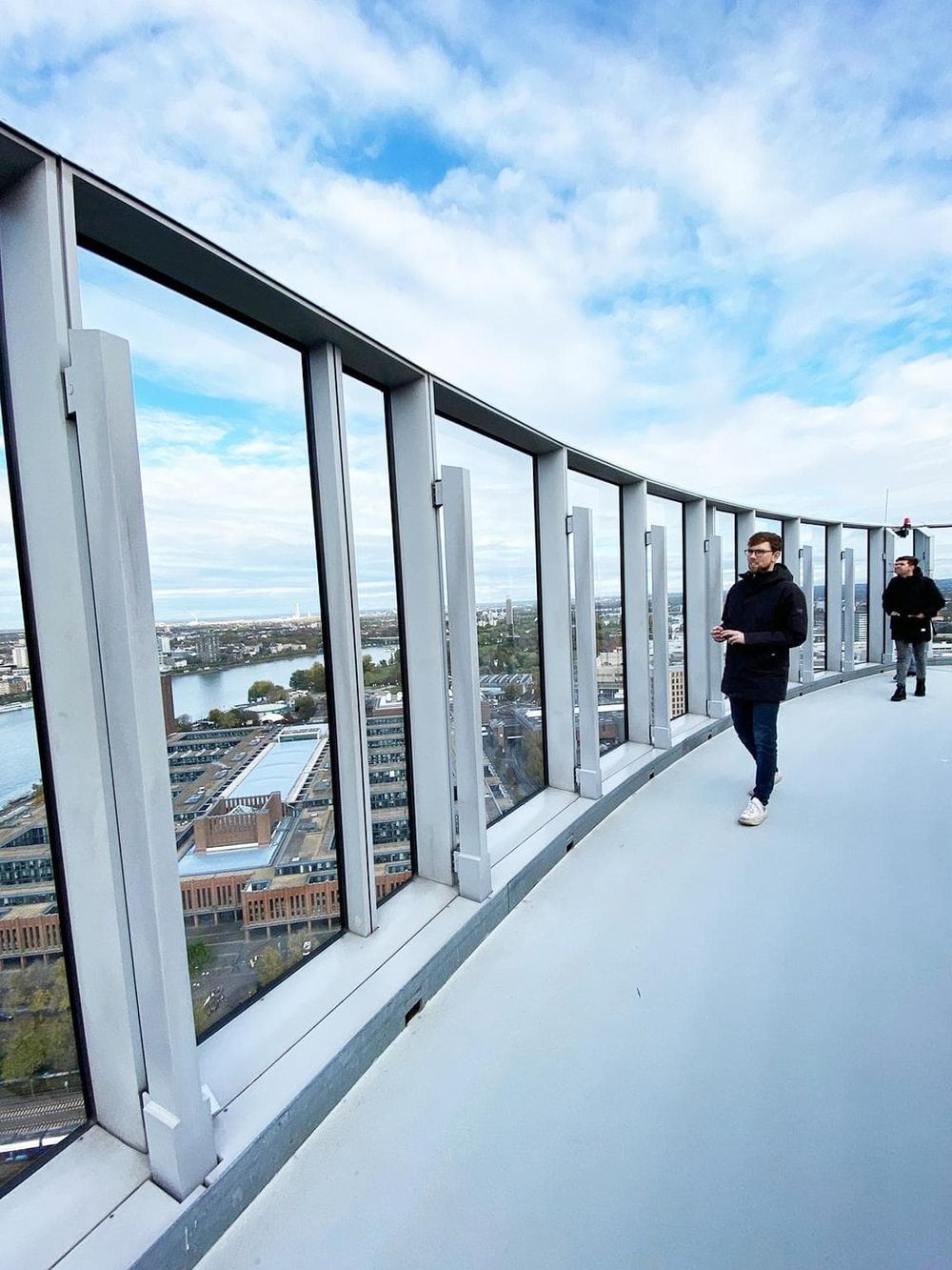 Spectacular cityscape view from a high-rise observation deck.