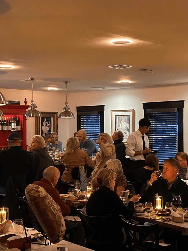 Occasionally places, restaurant, dine, customer service, dining ambiance, dinner, table, wine, celebration, social gathering, USA.