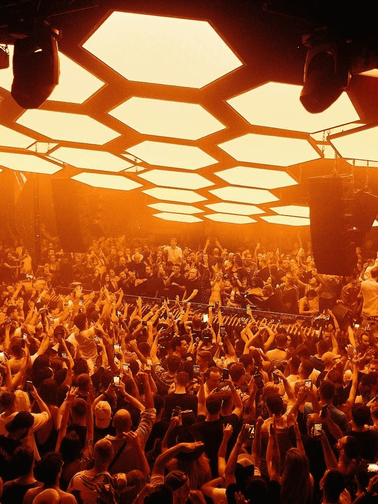 Vibrant concert crowd enjoying live music at QuestForDirections event venue in a dynamic indoor setting.