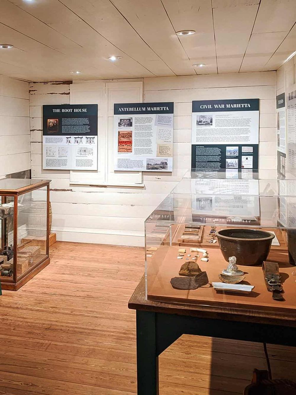 Historical Civil War exhibit at Quest For Directions museum with informative displays.