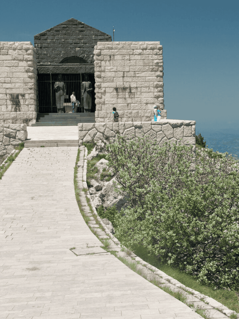 Ancient stone fortress at QuestForDirections site overlooking the sea.