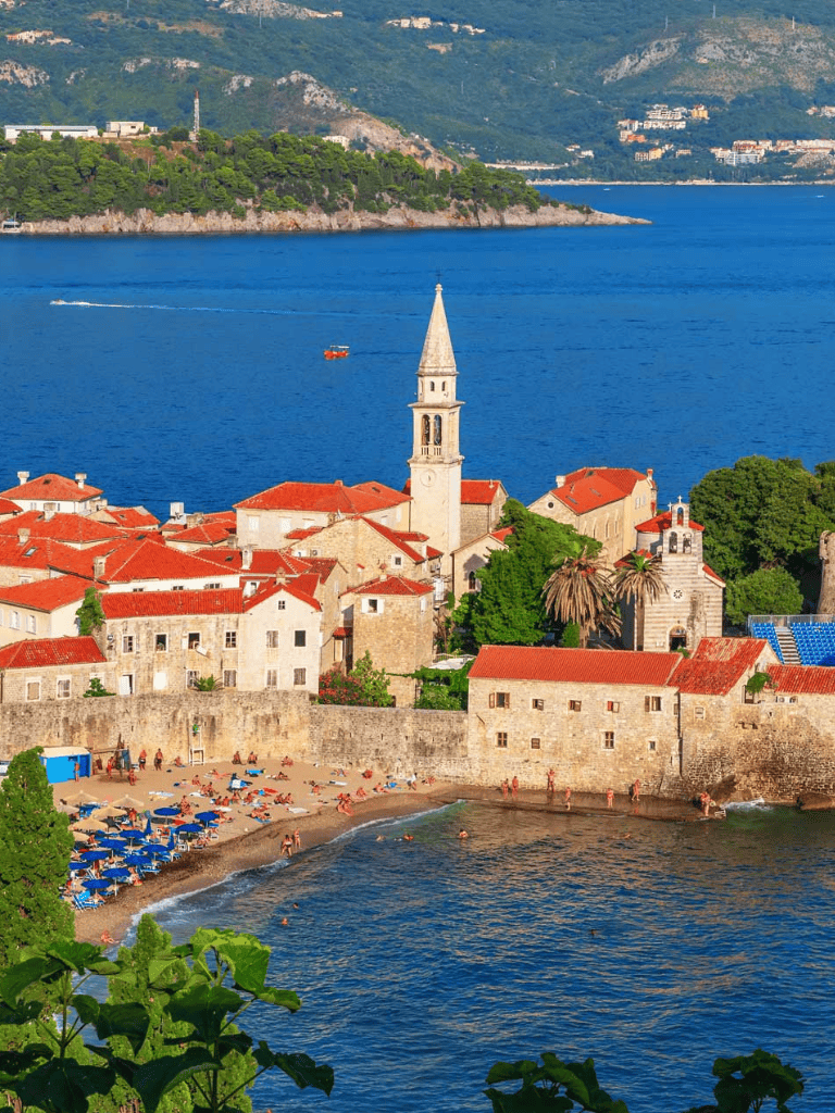Vibrant coastal town with historic architecture and scenic blue waters in Croatia.