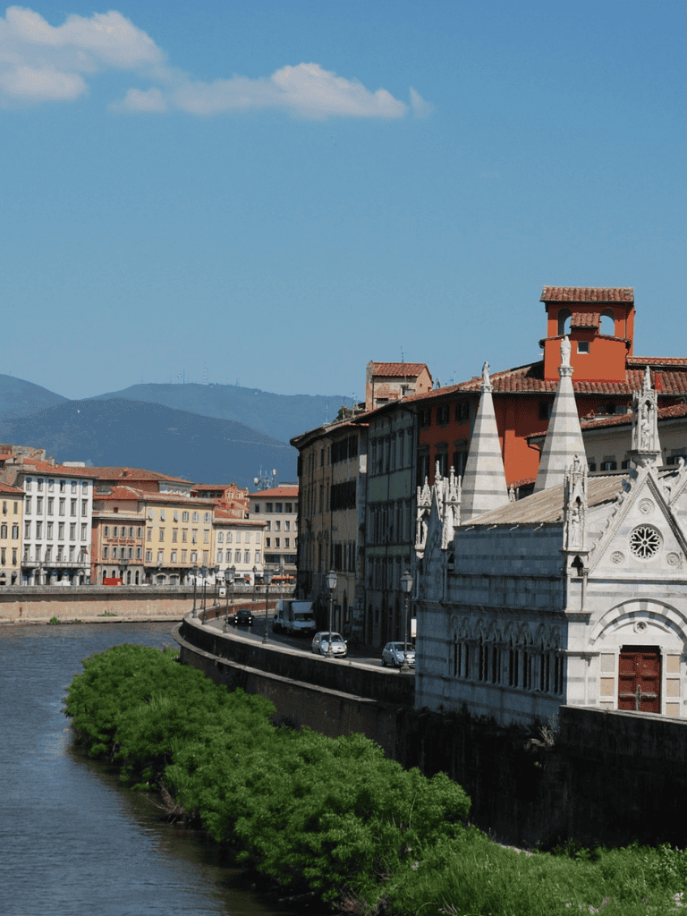 Historic Florence riverside architecture and scenic city views.