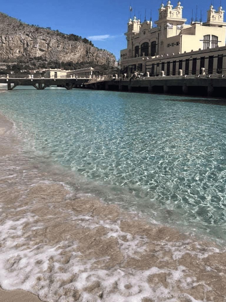 Pristine water at Lake Havasu with historic London Bridge in the background. Perfect for boating and relaxation.