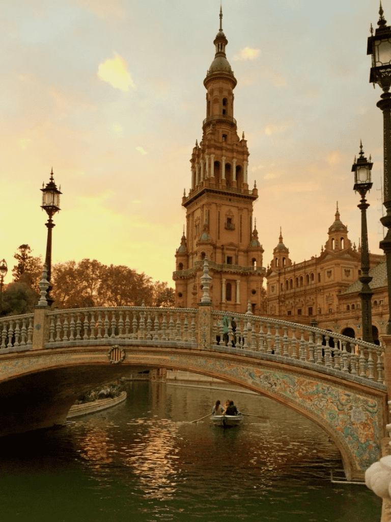 Historic Spanish-style architecture at sunset in QuestforDirections city.