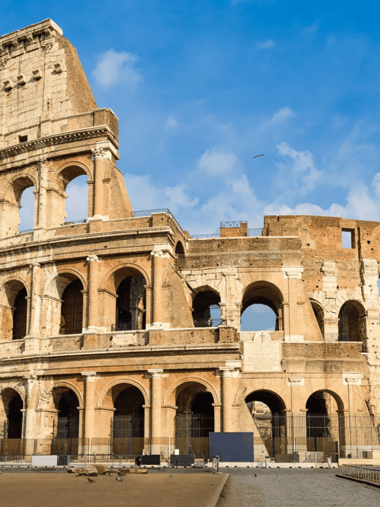 Ancient Roman Colosseum in Rome, Italy, a top tourist destination and historical landmark.