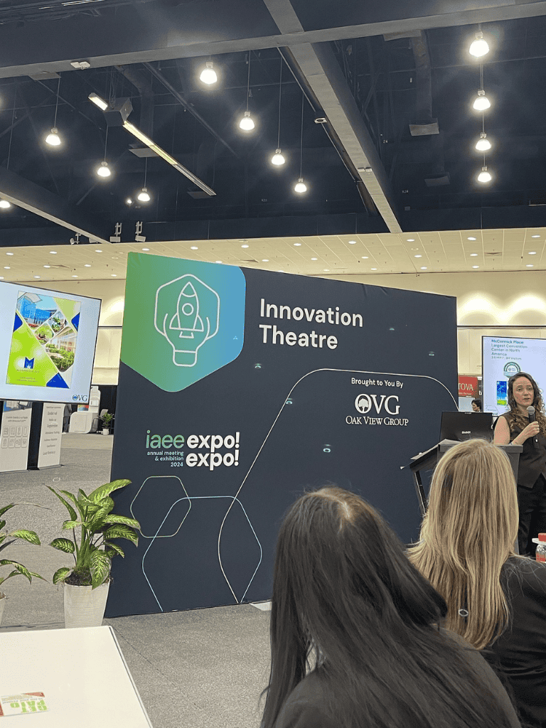 Innovative conference space at IAEE Expo with keynote speakers and networking opportunities.