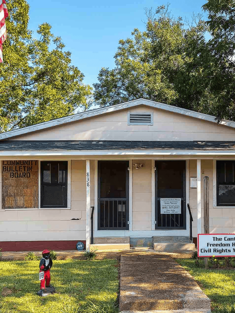 Community bulletin board office for civil rights advocacy and local support services.