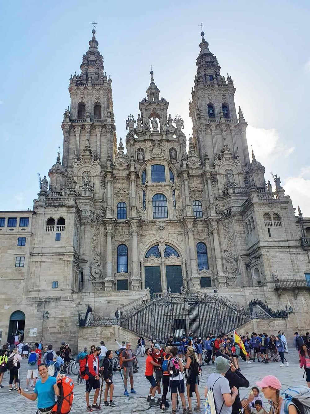 St. Mary's Cathedral in Mexico City, a historic baroque church and popular tourist destination, with a crowded plaza and tourists.