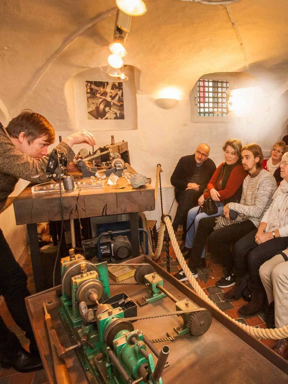 Old-fashioned science demonstration at QuestForDirections museum.