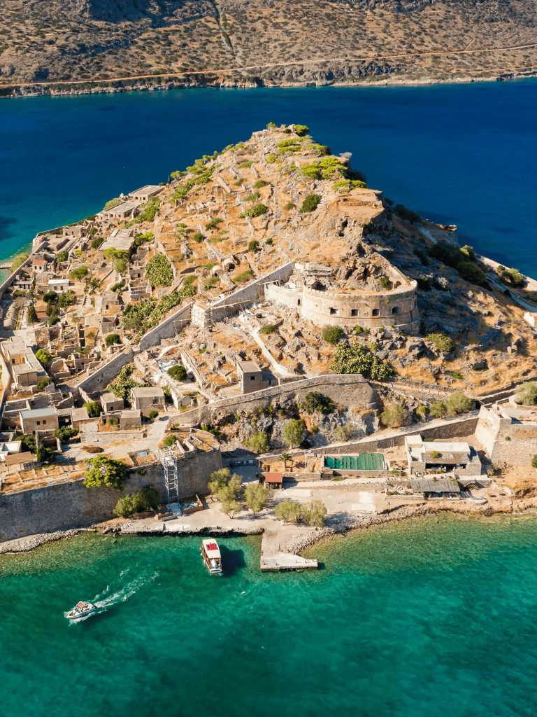 Ancient seaside fortress with stunning island views and vibrant waters, perfect for travel and adventure.