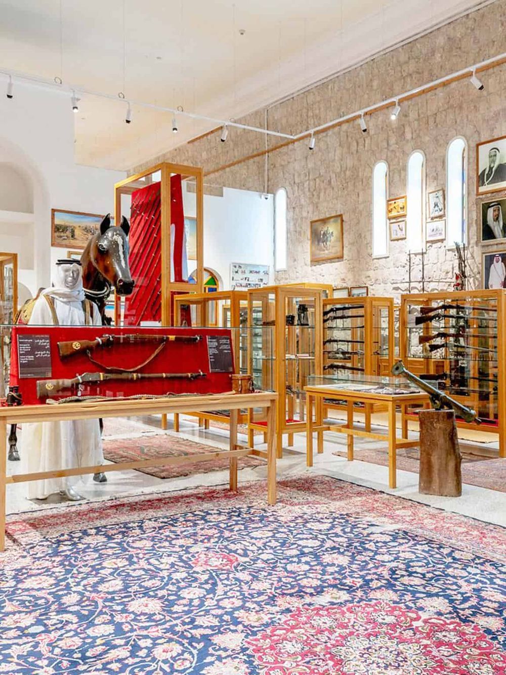 Colorful cultural museum with traditional artifacts and historical displays in Doha, Qatar.