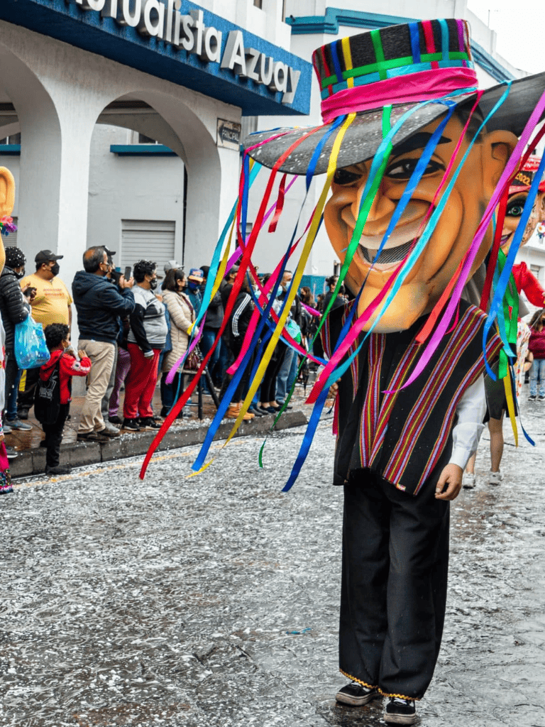 Colorful traditional costume at local festival in Mexico, lively street scene, vibrant cultural celebration, QuestForDirections.