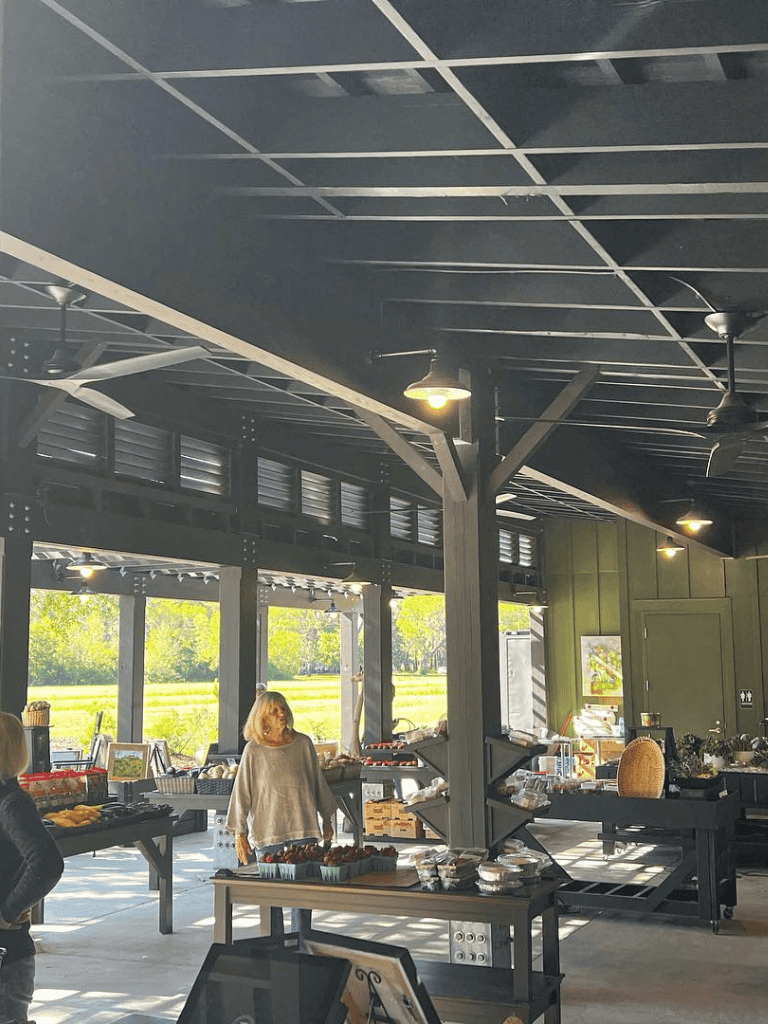 Fresh bakery and local produce display at Quest For Directions farm shop and cafe.