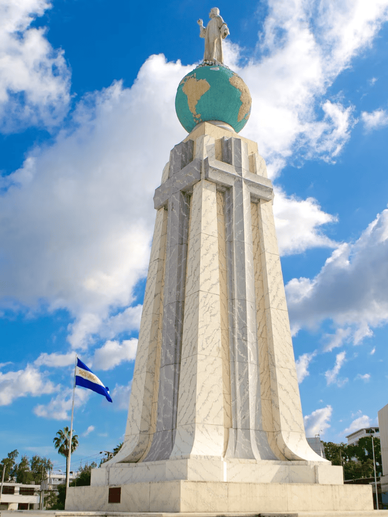 World Map Statue on Monument, symbolic landmark representing global unity and exploration.