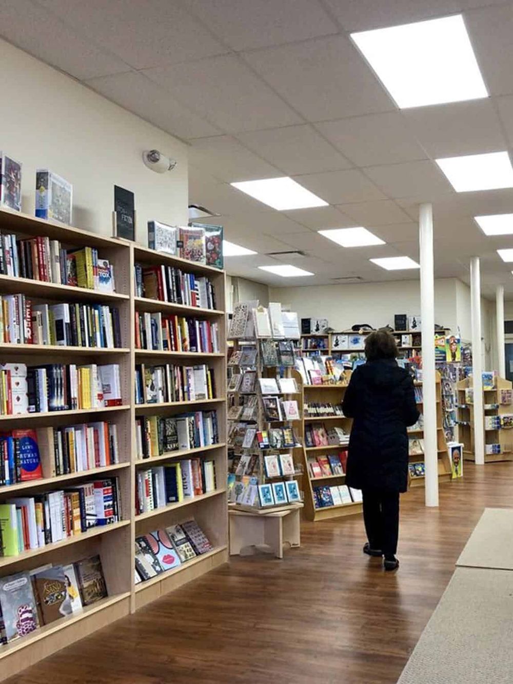 Bookshelf store interior for accurate directions and travel tips.