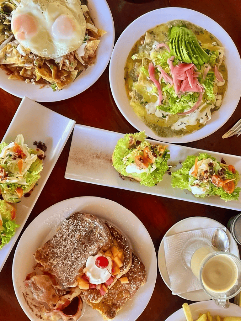 Delicious Mexican dishes served on plates at a local restaurant.
