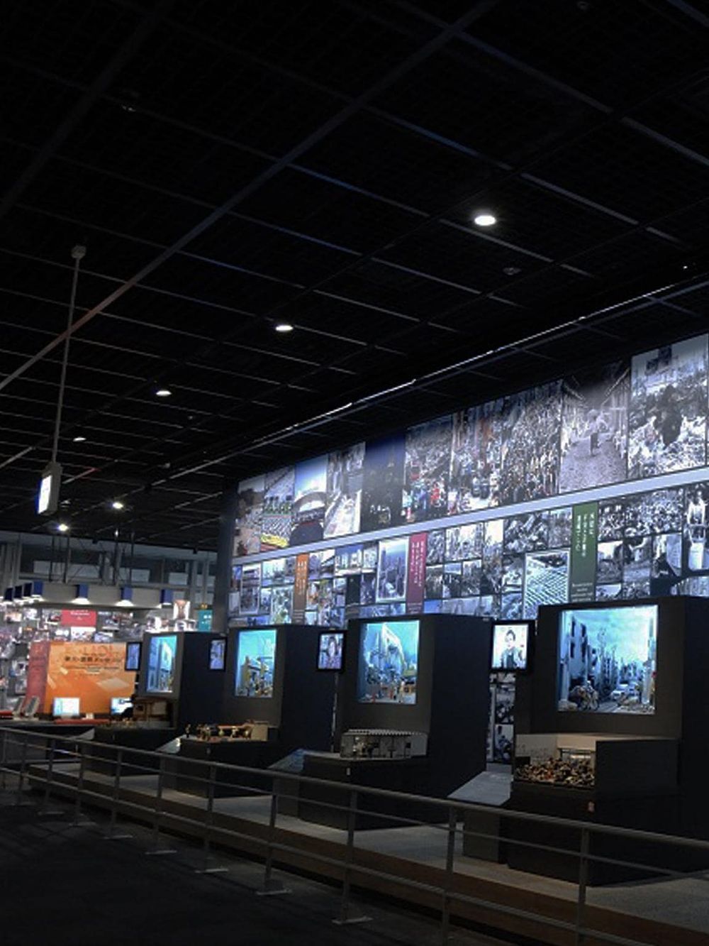 Bright digital display wall showcasing traffic and city navigation images at QuestForDirections.