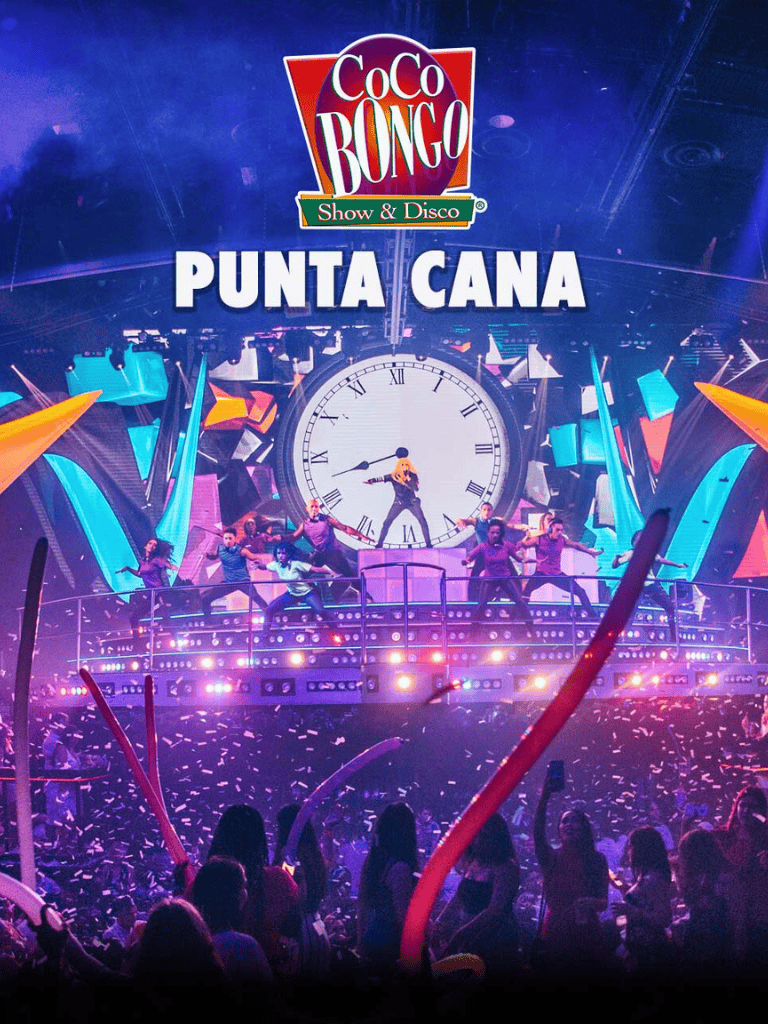Colorful Coco Bongo Show & Disco in Punta Cana with lively dance performance and vibrant nightlife atmosphere.