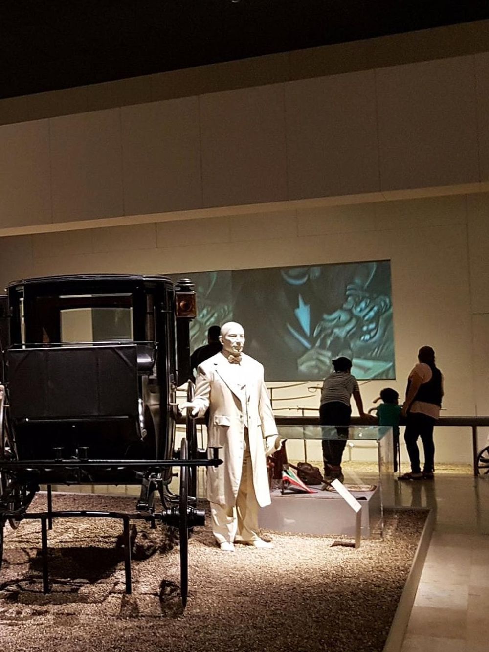 Portrait of vintage car exhibit at QuestForDirections, highlighting historical transportation displays.