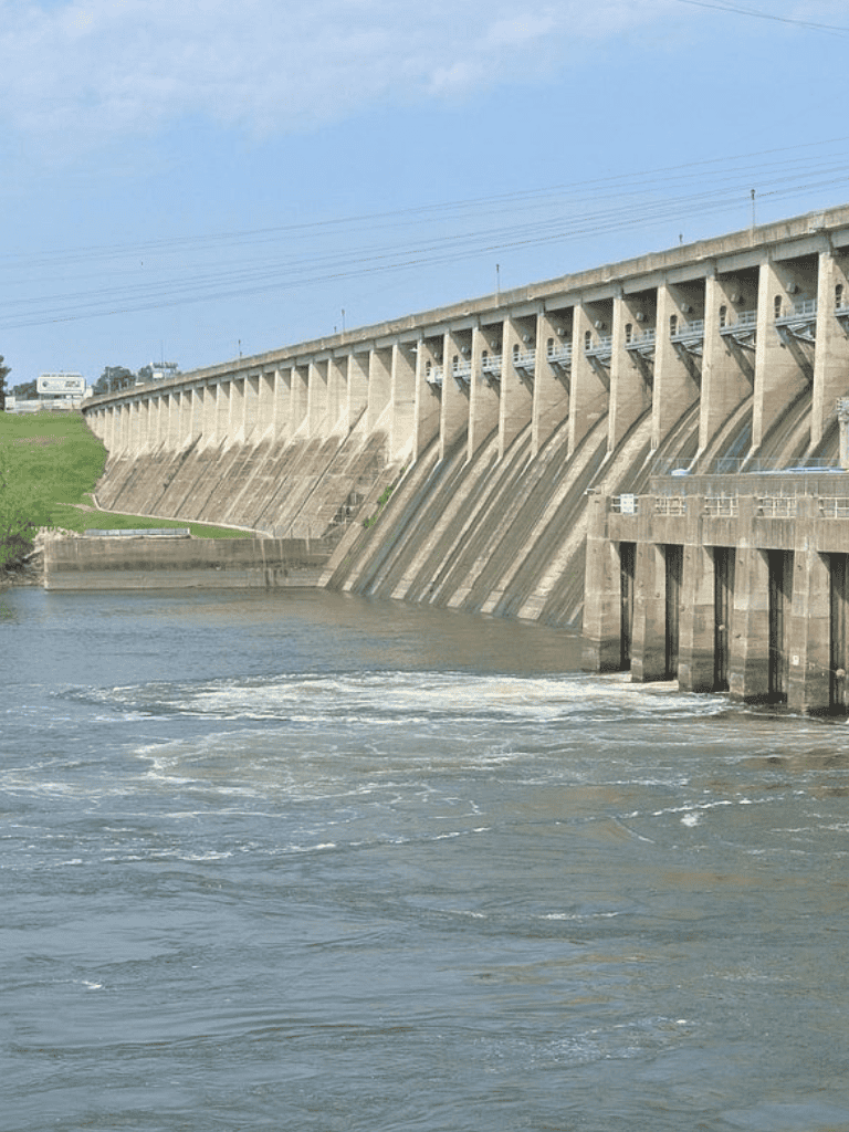 Dam hydroelectric power plant, water reservoir, renewable energy, infrastructure, Quest for Directions.