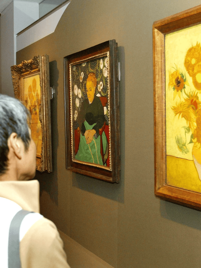 Vintage art gallery showcasing famous paintings for art enthusiasts and collectors.
