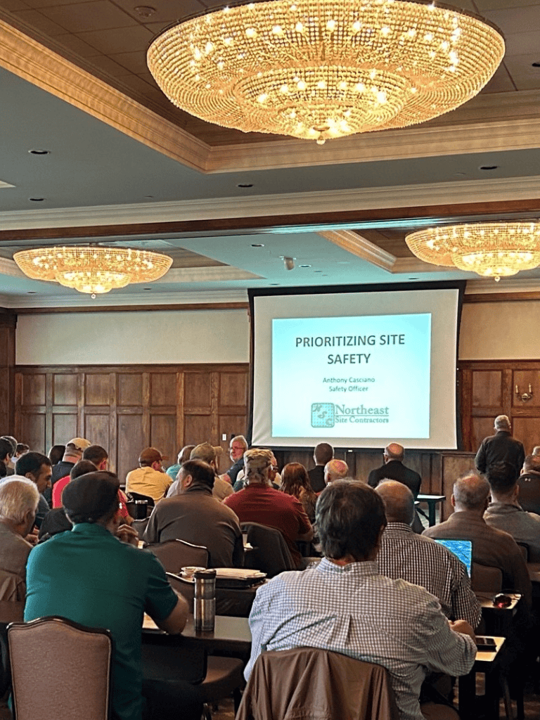 Safety site safety presentation at professional conference.