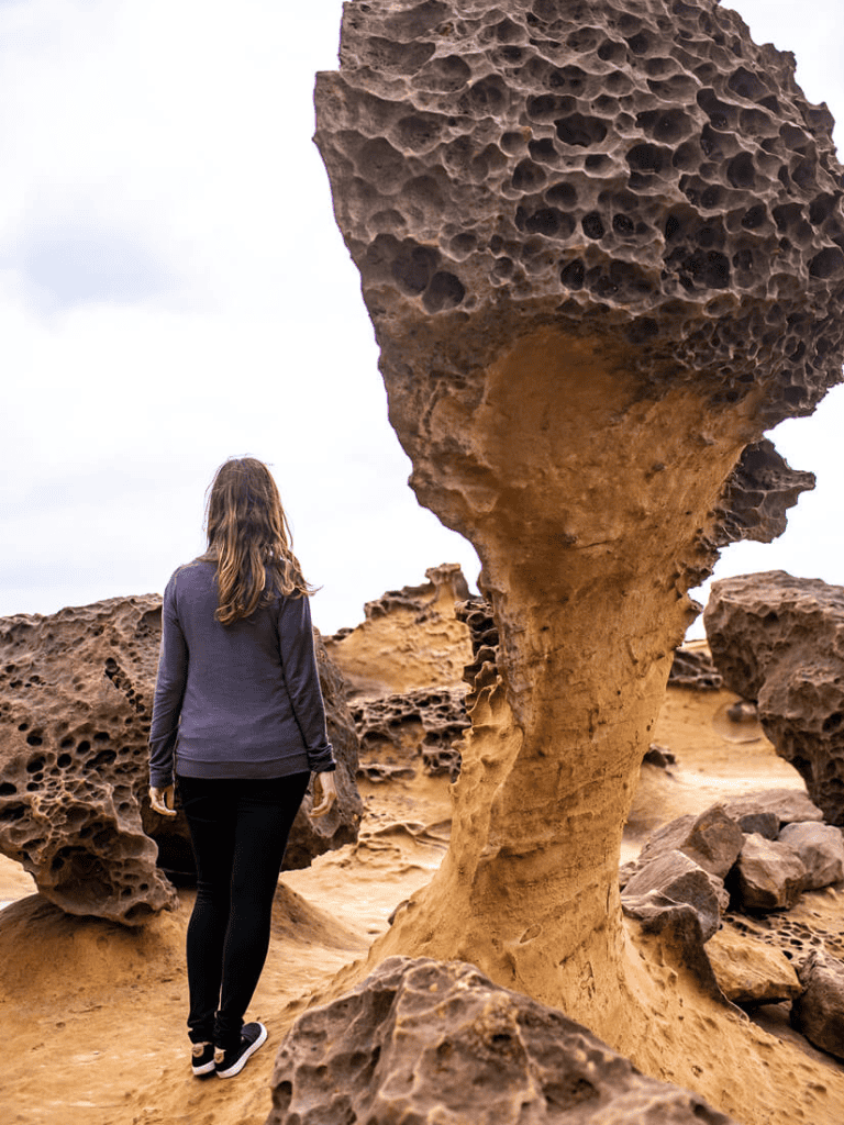 Unique rock formation at Quest for Directions scenic outdoor location, geological exploration, nature adventure.