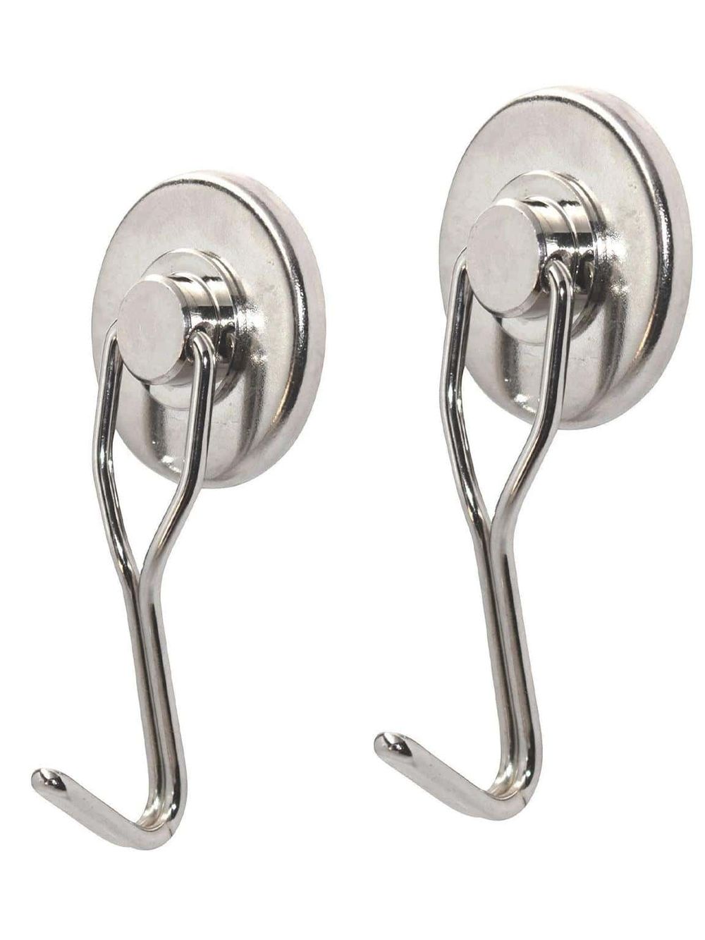 Magnetic hooks for organizing and hanging items, ideal for home and office storage solutions.