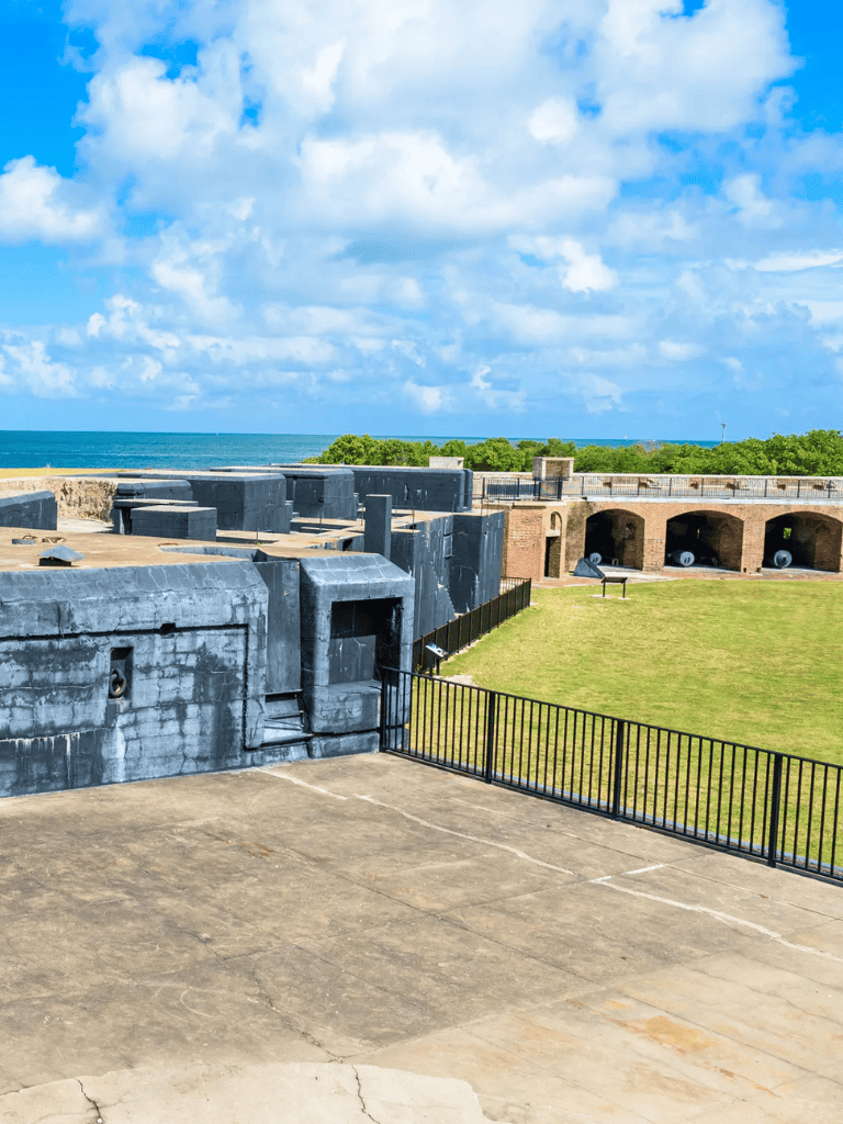 Old military fortification with ocean view, coastal defense history, and scenic seascape.