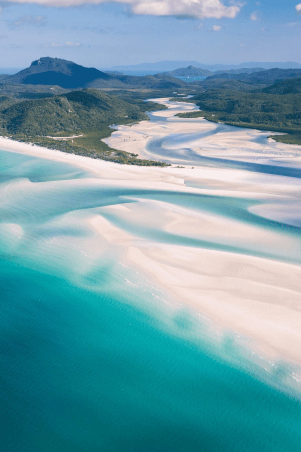 Pristine white sand dunes and turquoise waters at QuestForDirections beach destination.