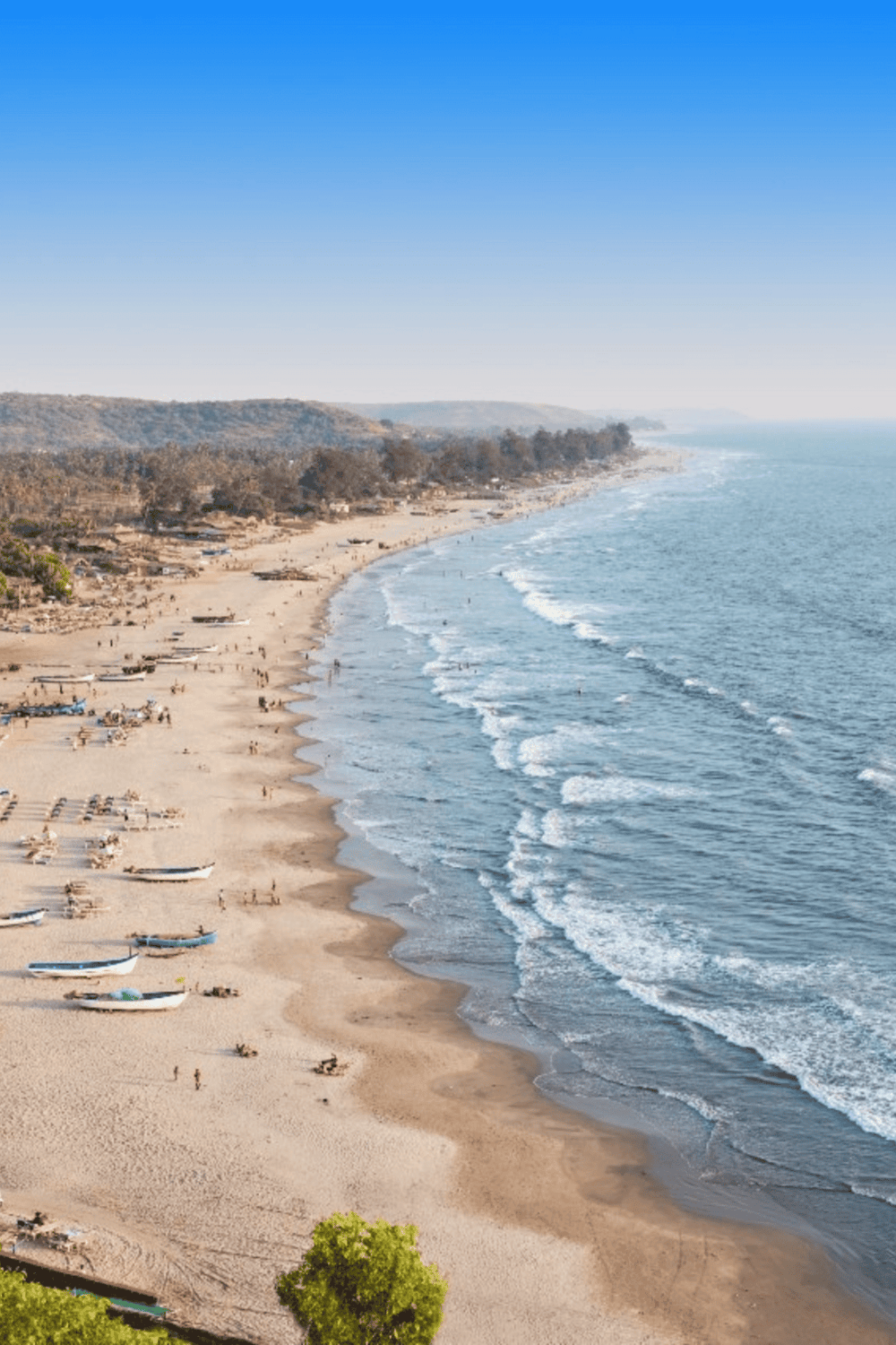 Coastal beach scene showcasing scenic ocean views, sandy shores, and lush greenery, perfect for travel and adventure enthusiasts.