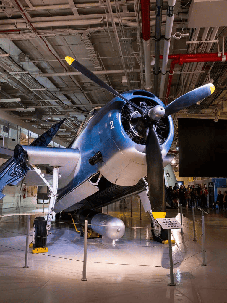 Guided missile aircraft on display at a museum.