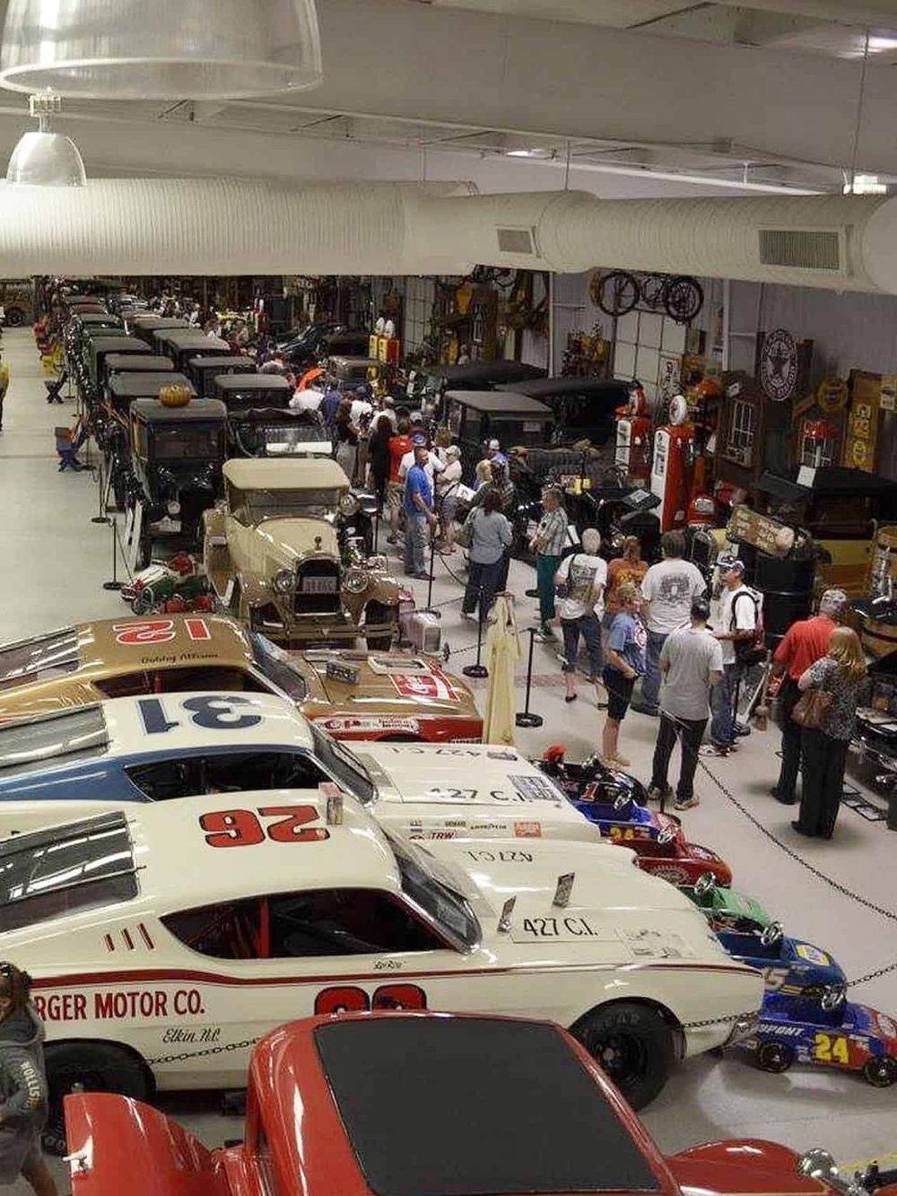 Classic cars and vintage automobiles exhibit at QuestForDirections car museum and collection.