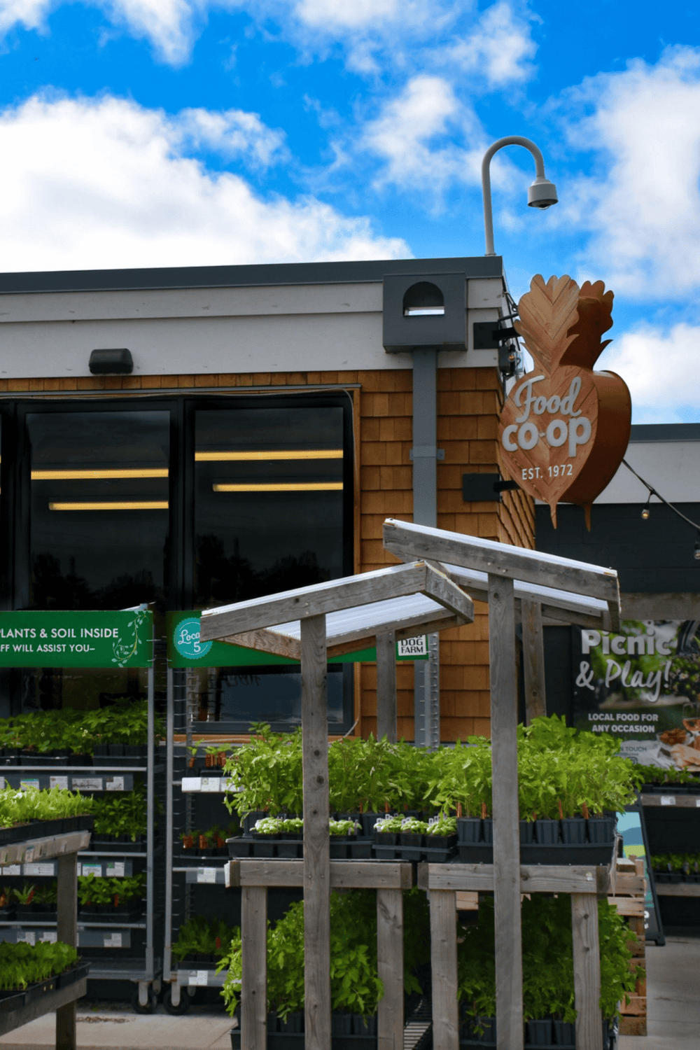 Fresh produce and local food at Quest for Directions Co-op, established in 1972.