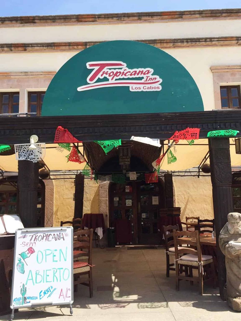 Colorful Tacos and Mexican Restaurant Entrance in Los Cabos, Mexico.