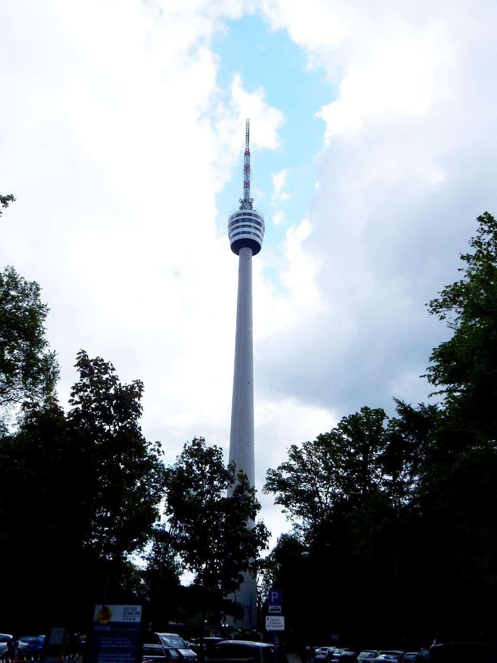 Tall observation tower with a spherical viewing platform, located in Questfordirections.