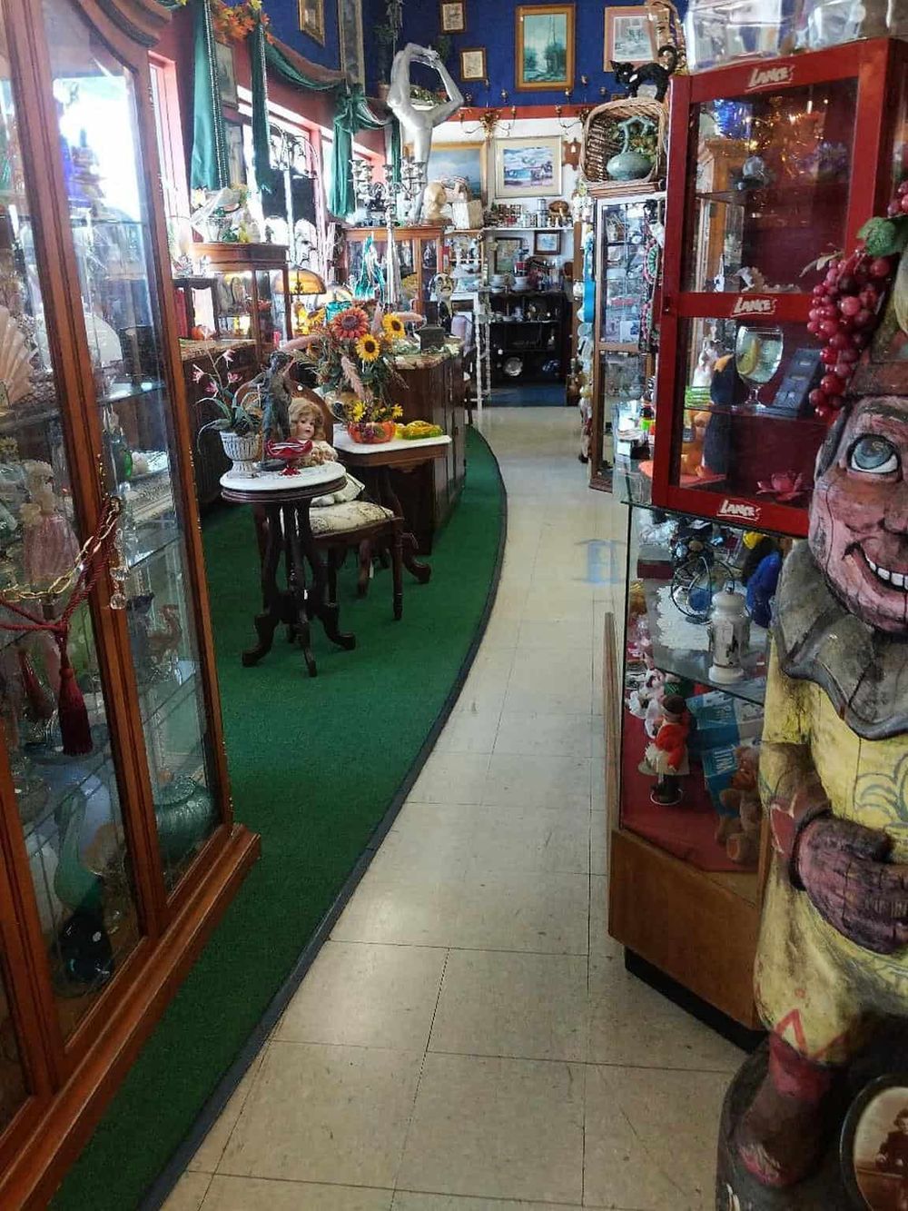 Vintage thrift store filled with unique antiques and collectibles for sale.
