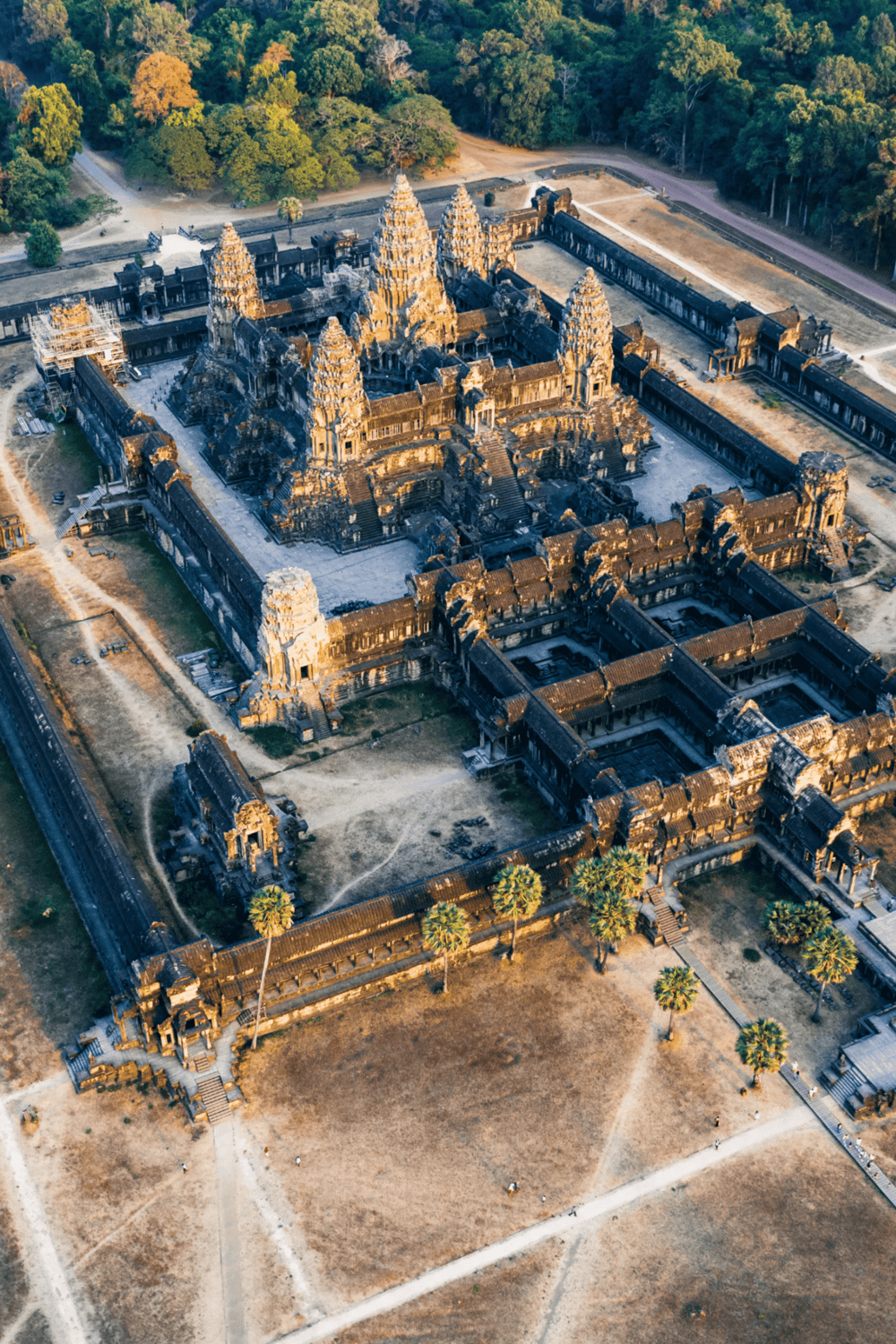 Ancient Angkor Wat temple in Cambodia, a UNESCO World Heritage site and iconic symbol of Angkor archaeological park.