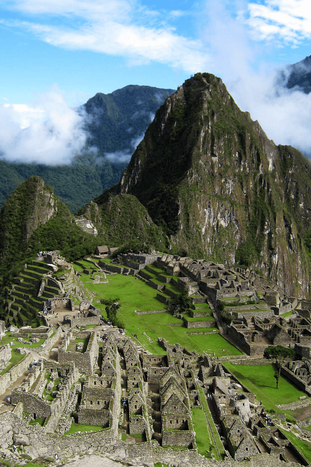 Ancient Machu Picchu ruins nestled in the Andes mountains, a top travel destination and archaeological site.