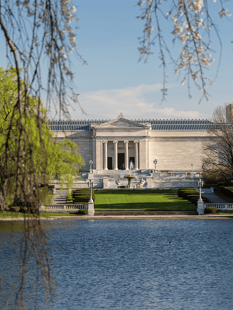 City of Washington, DC iconic building with marble architecture and water fountain, styled for navigation and travel guides.
