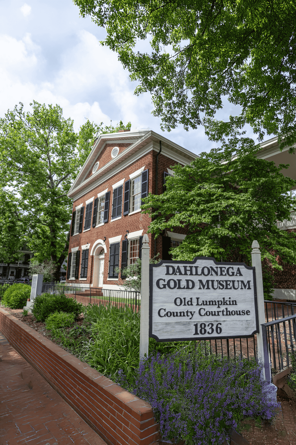 1. Historic brick courthouse for QuestForDirections tour in Old Lumpkin County, Georgia.