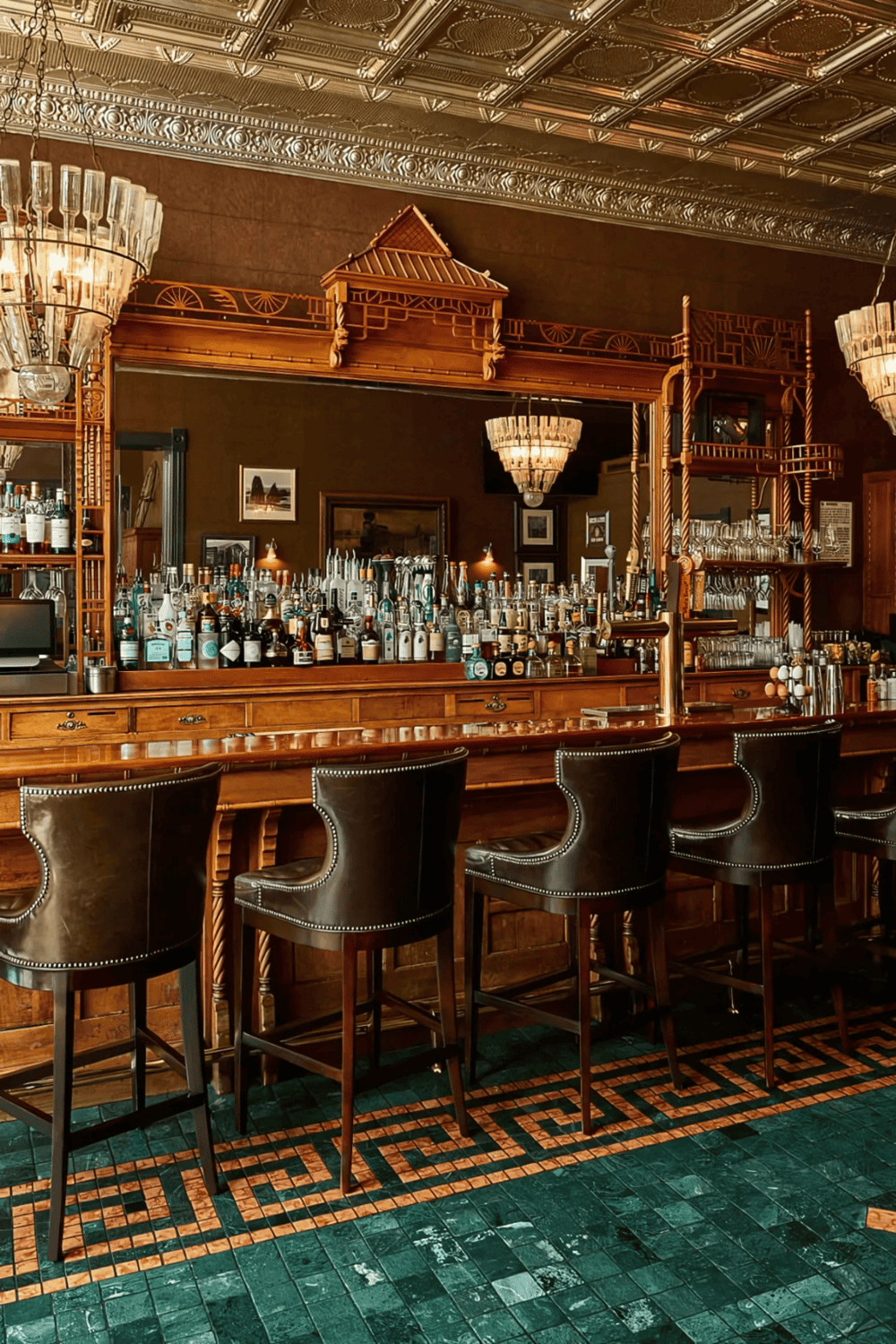 Elegant bar with vintage decor and extensive liquor selection for memorable nightlife experiences.
