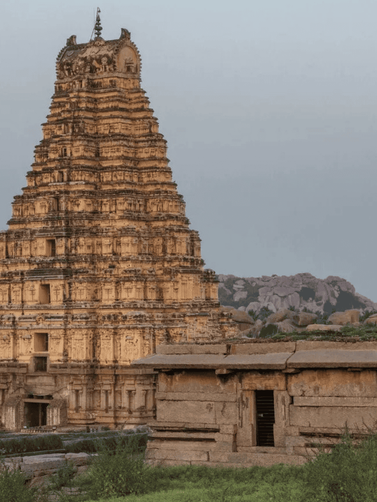 Ancient temple architecture in India showcasing traditional design and cultural heritage.